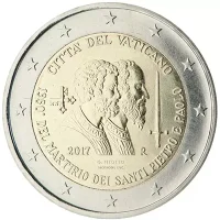 Moneda de 2 euros conmemorativos Vaticano 2017 - 1.950 aniversario del Martirio de San Pedro y San Pablo