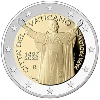 Moneda de 2 euros conmemorativos Vaticano 2022 - 125 Aniversario del Nacimiento del Papa Pablo VI