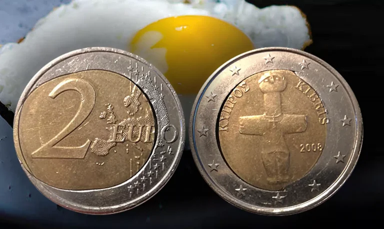 Error huevo frito en numismática