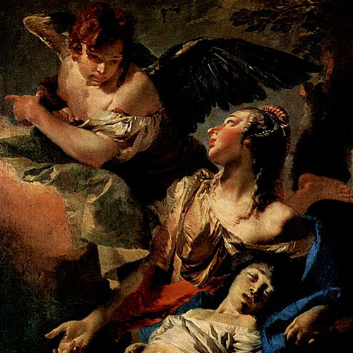 Agar e Ismael en el desierto, de Giambattista Tiepolo, Scuola di San Rocco, Wikimedia Commons