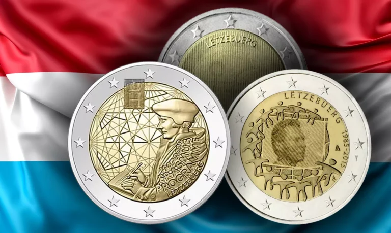 Las imágenes latentes en las monedas de Luxemburgo