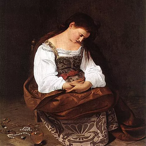 Magdalena Penitente, de Caravaggio, Doria Pamphilj Gallery, Wikimedia Commons