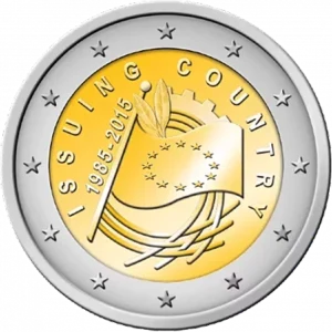 3r. puesto en el Concurso para la moneda de 2 euros conmemorativa, dedicada a la Bandera Europea, acuñada en 2015, con el 20,3% de votos a favor. Diseño: Chipre.