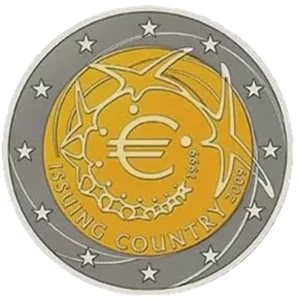 2º puesto en el Concurso para la moneda de 2 euros conmemorativa, dedicada a la Unión Económica y Monetaria Europea, acuñada en 2009, con el 32,67% de votos a favor. Diseño: Helmut Andexlinger (Austria).