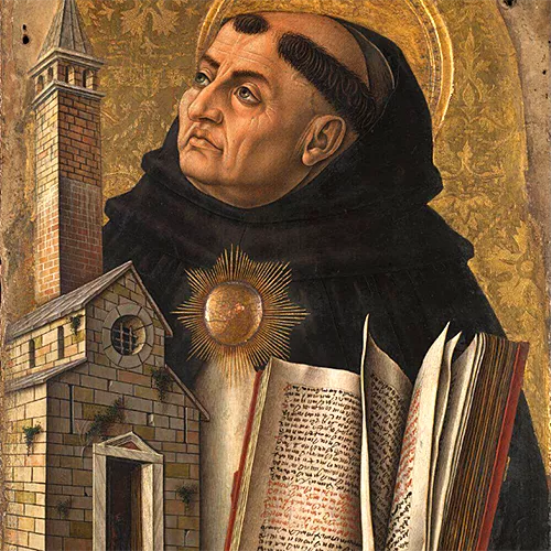 Santo Tomás de Aquino, retrato de Carlo Crivelli, Wikimedia Commons